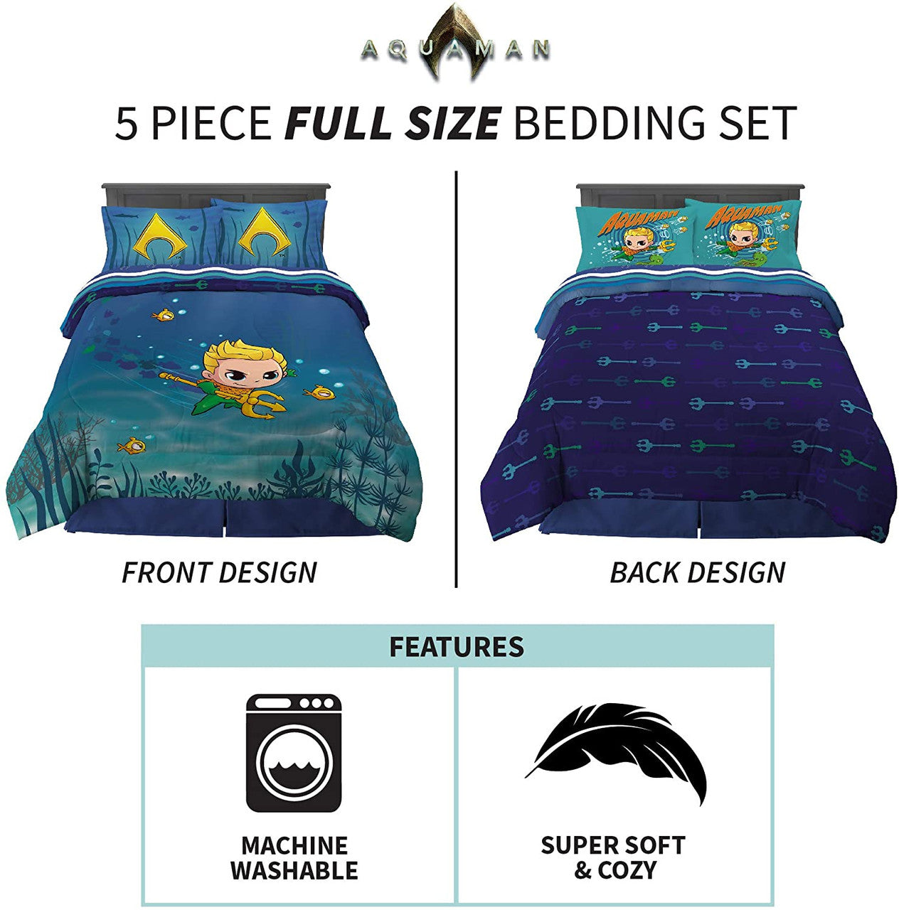 Aquaman Full Size Comforter Set