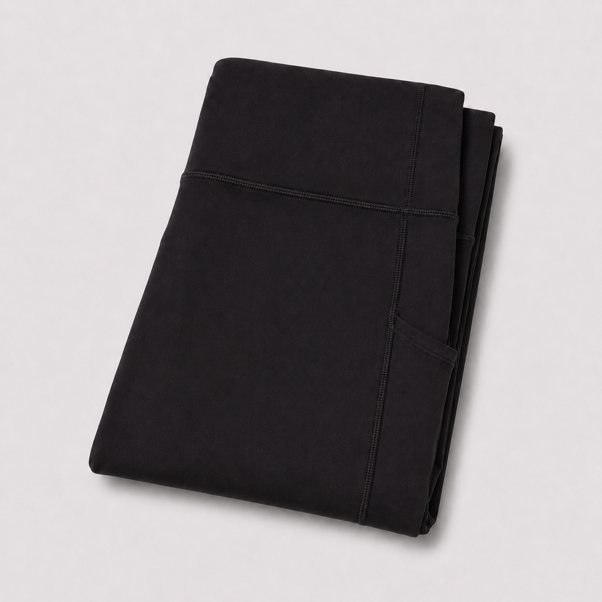 New York Laundry Women's High-Waisted Full Length Leggings with Side Pockets, Jet Black