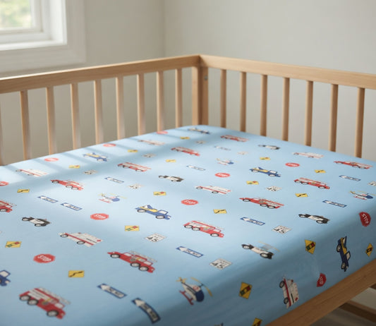Police, Fire and Rescue Fitted Crib Sheet