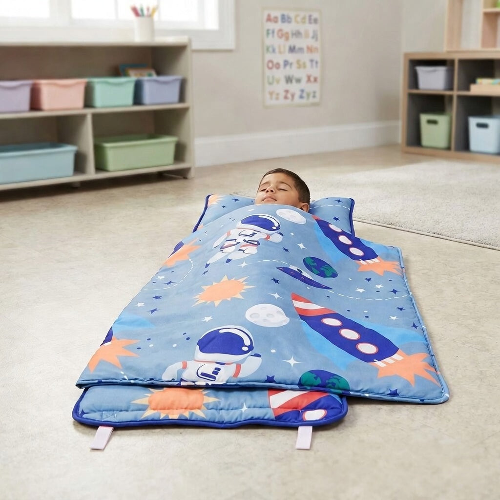 Outer Space Adventures Nap Mat with Pillow