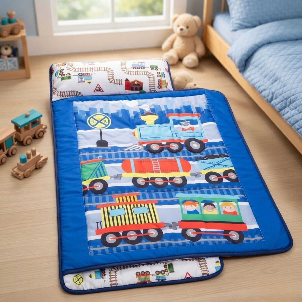 Choo Choo Train Toddler Nap Mat with Pillow