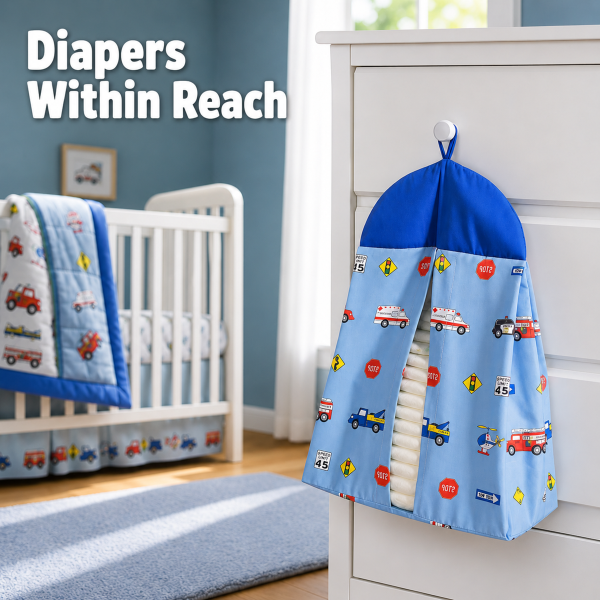 4 Piece Boys Crib Bedding Set - Little Rescuer
