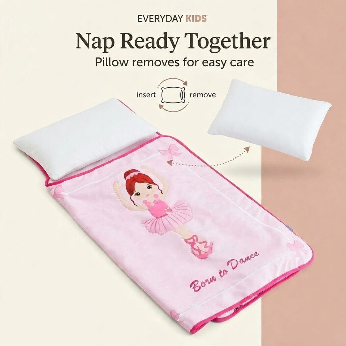 Born to Dance Toddler Nap Mat with Pillow