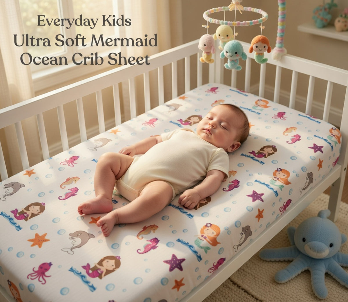 Mermaid Adventures Fitted Crib Sheet