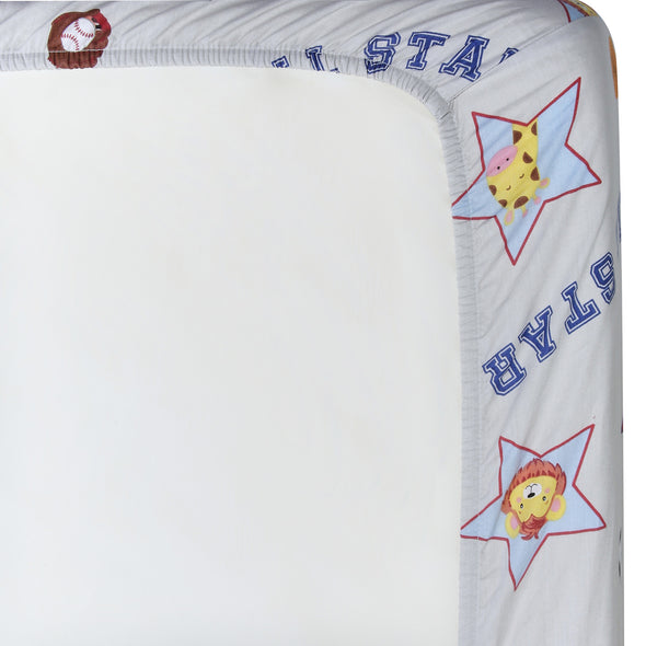 4 Piece Boys Crib Bedding Set - Jungle Sports