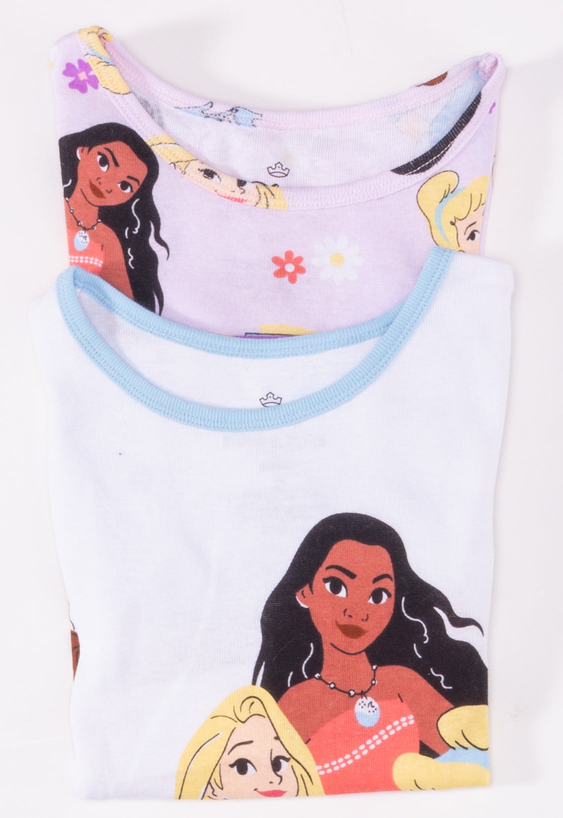 Disney Princess Toddler Girls 4-Piece Pajama Set – Short Sleeve Tops, Shorts and Pants Mix and Match Sleepwear