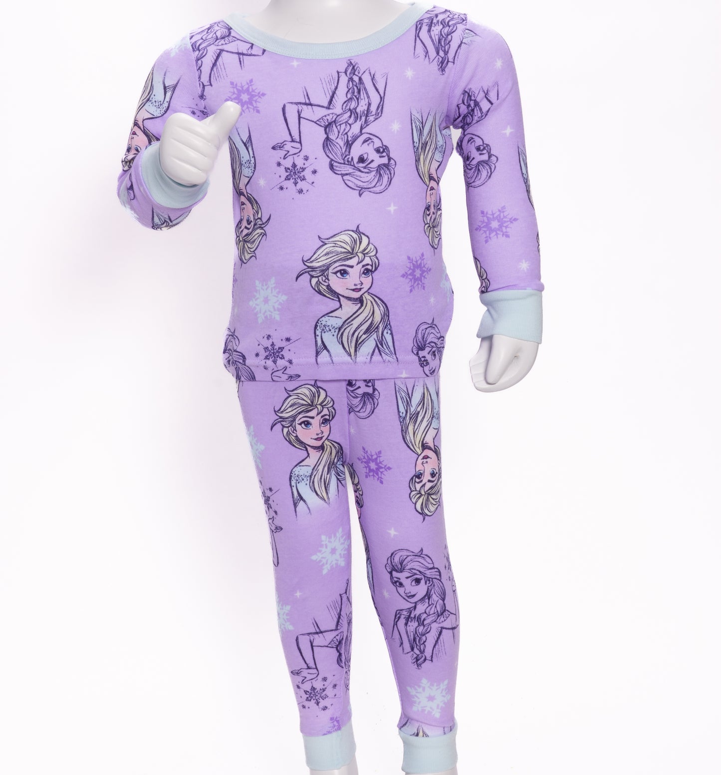 Disney Frozen Toddler Girls 4-Piece Pajama Set – Elsa Long Sleeve Tops and Matching Pajama Pants Sleepwear