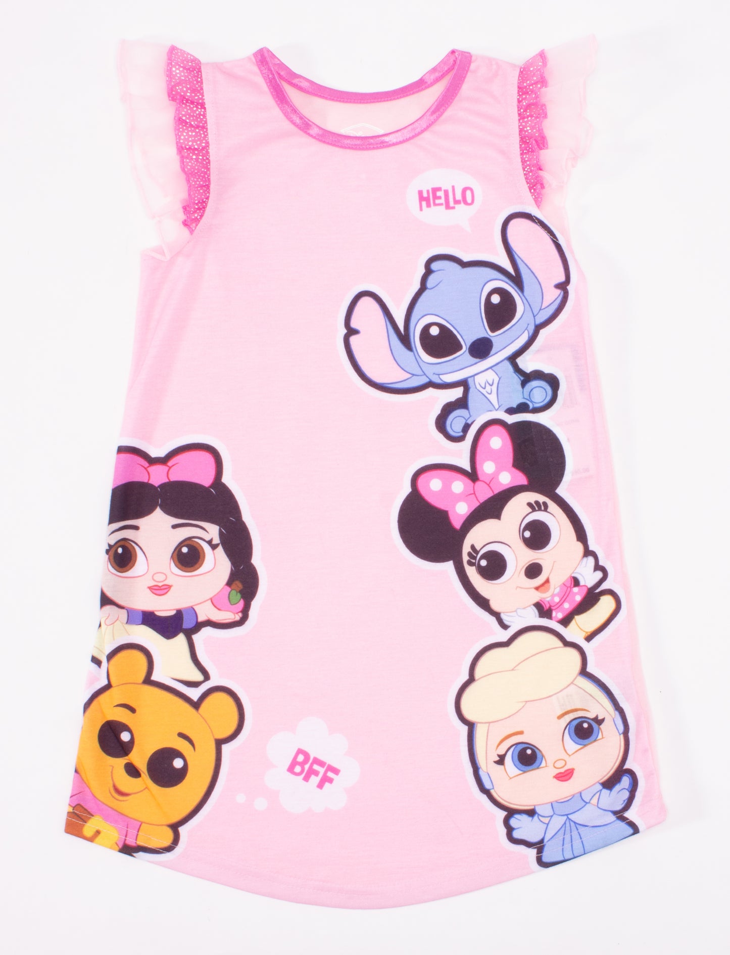 Disney Doorables Girls Nightgown – Sleeveless Character Sleep Dress Pajamas