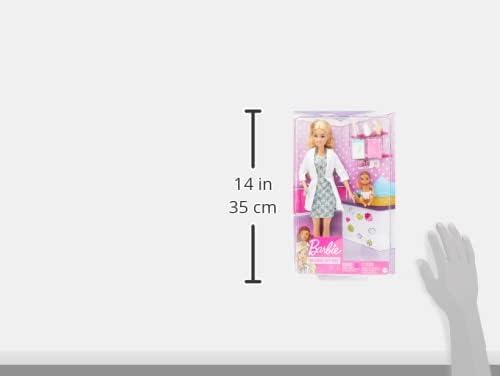 Barbie Baby Doctor Playset – Pediatrician Doll with Baby, Exam Table & Accessories