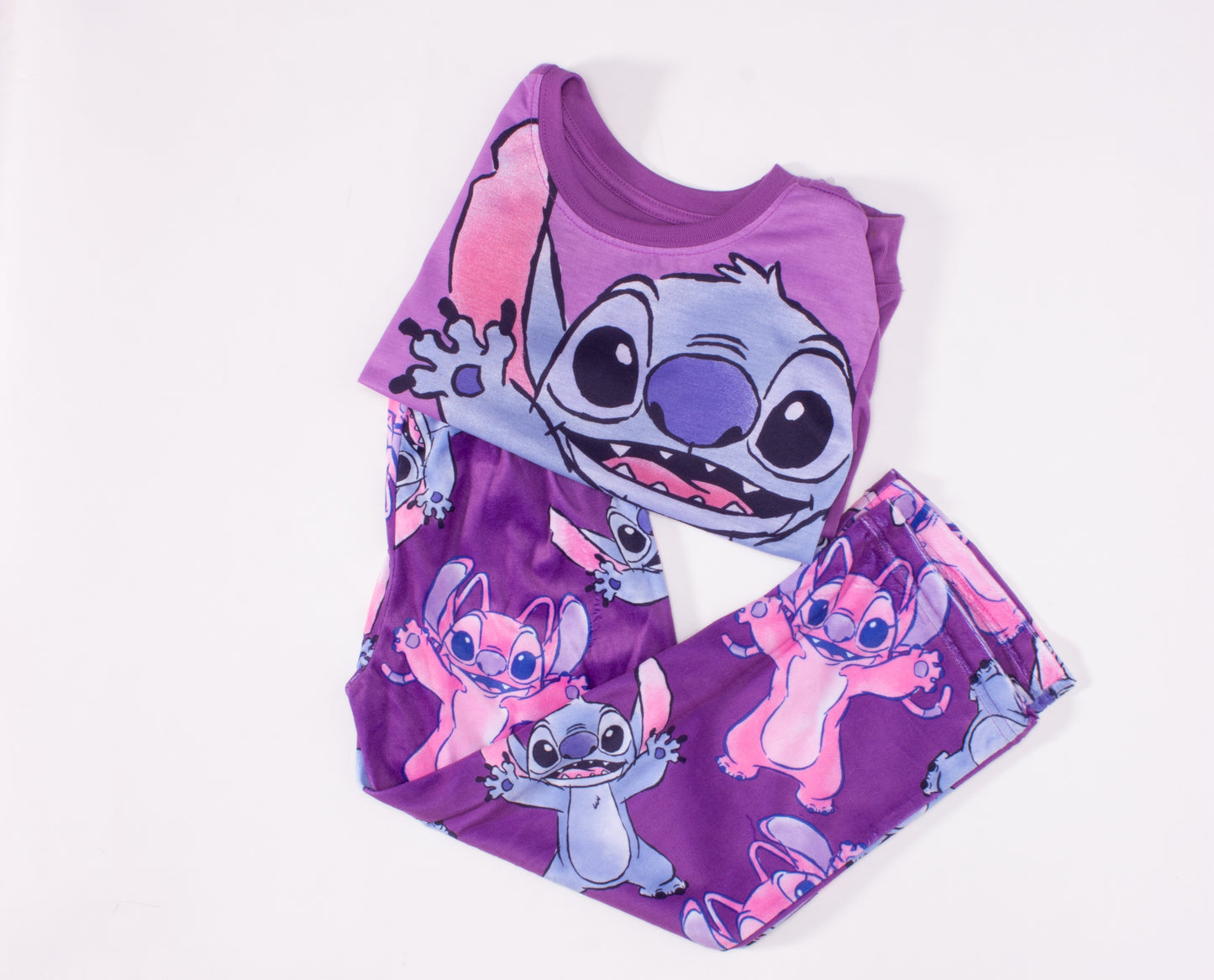 Disney Lilo & Stitch Girls 2-Piece Pajama Set – Long Sleeve Top and Pants Sleepwear