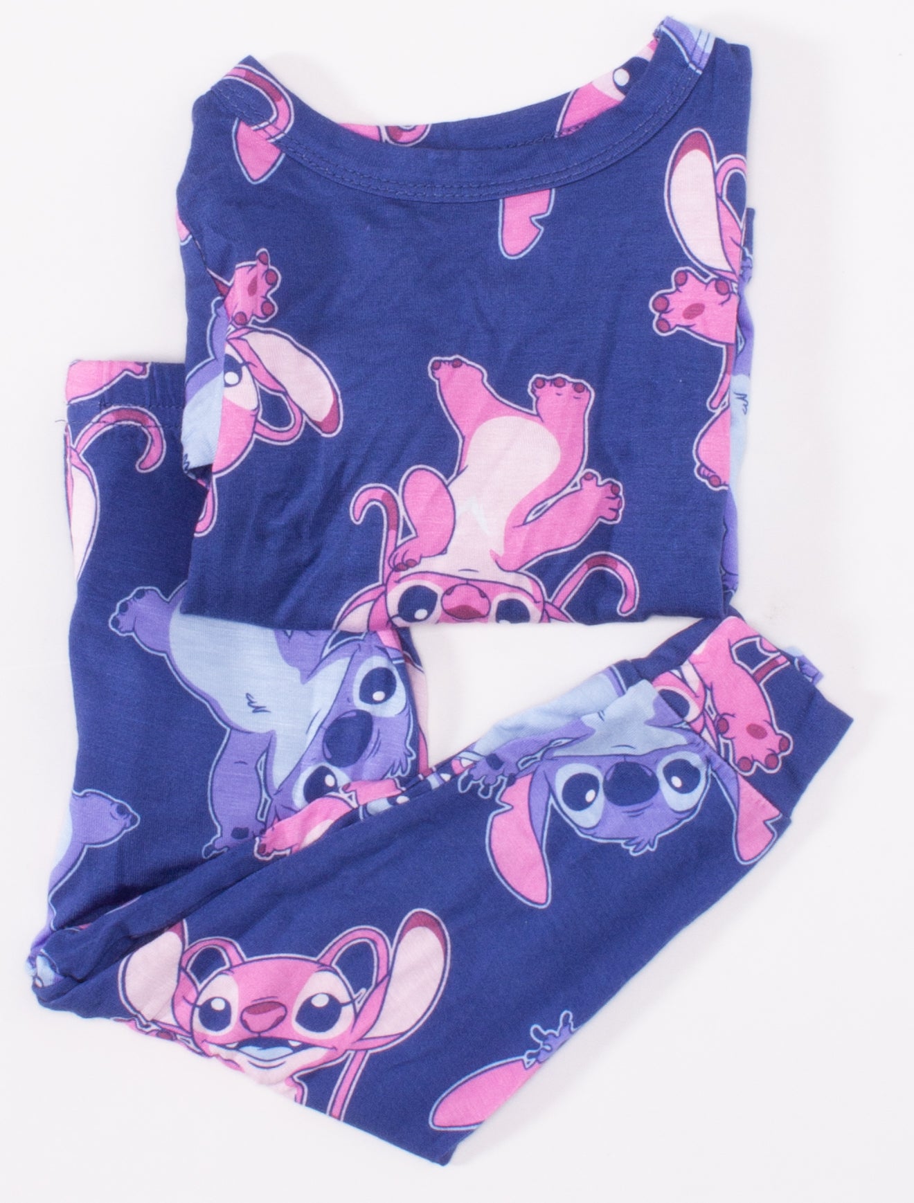 Disney Lilo & Stitch Toddler Girls 2-Piece Pajama Set – Long Sleeve Top and Matching Pants Character Sleepwear