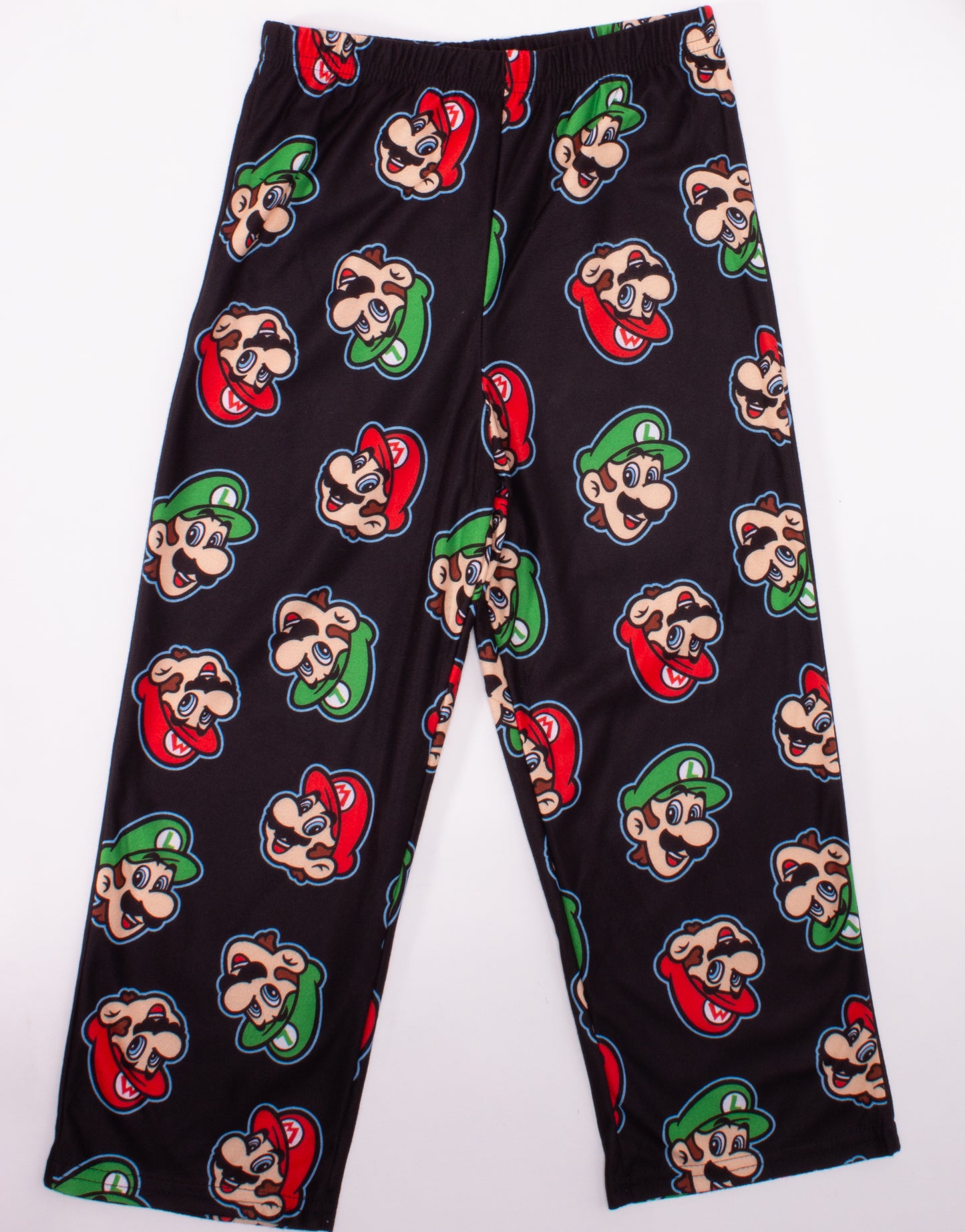 Super Mario Bros Boys 2-Piece Pajama Set – Long Sleeve Top and Pants Sleepwear, Kids Set