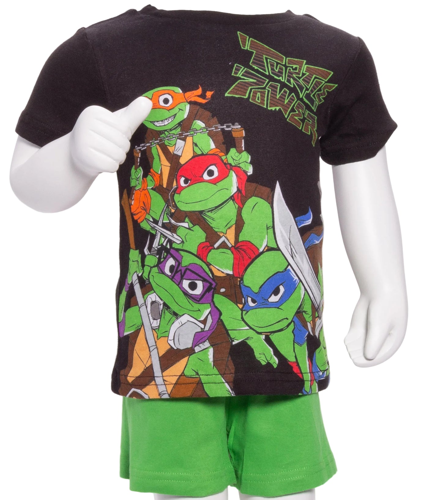 Teenage Mutant Ninja Turtles Kids 4 Piece Pajama Set Short Sleeve Shirts and Shorts Sleepwear Set