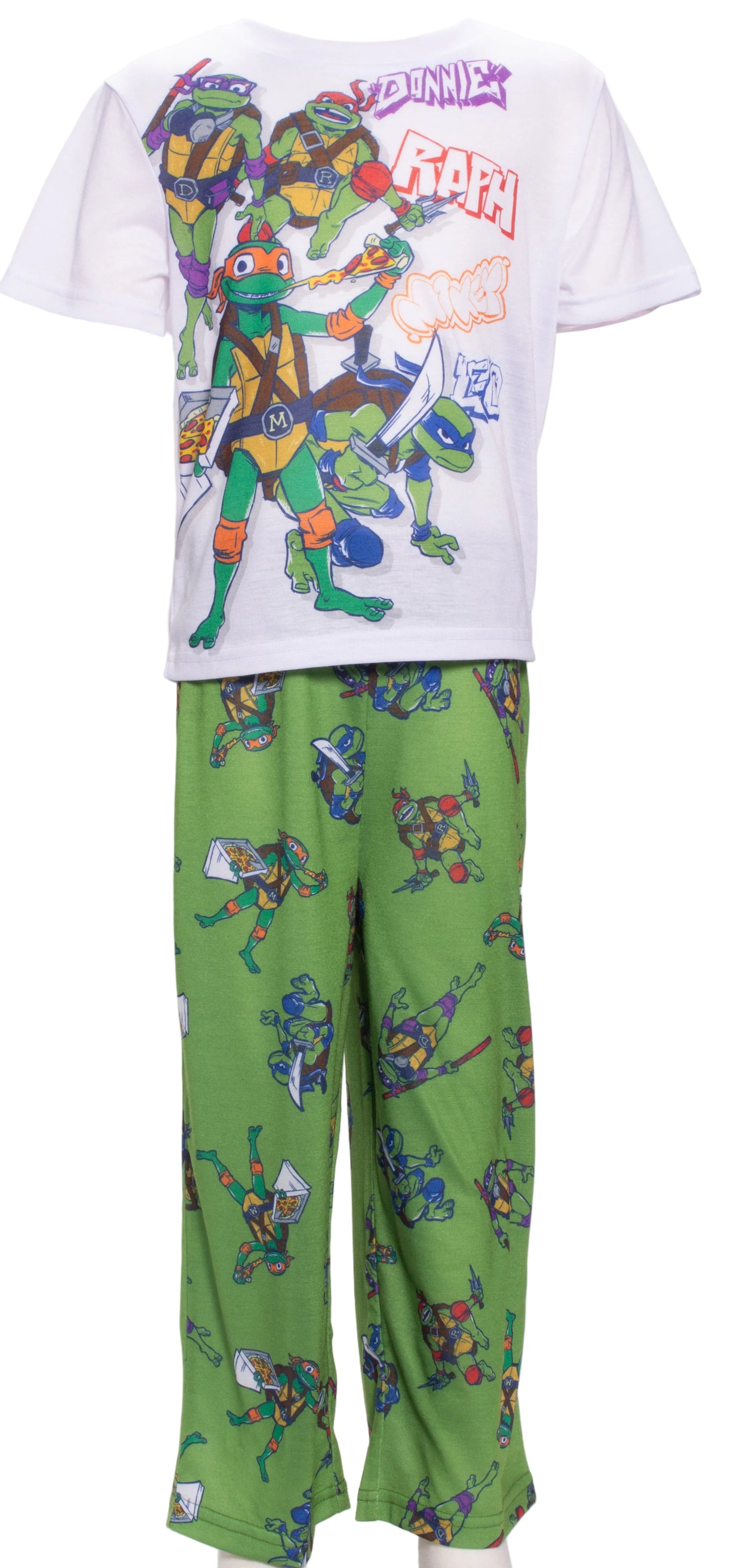 Teenage Mutant Ninja Turtles Kids 3 Piece Pajama Set Short Sleeve Shirt Shorts and Pants Sleepwear Set