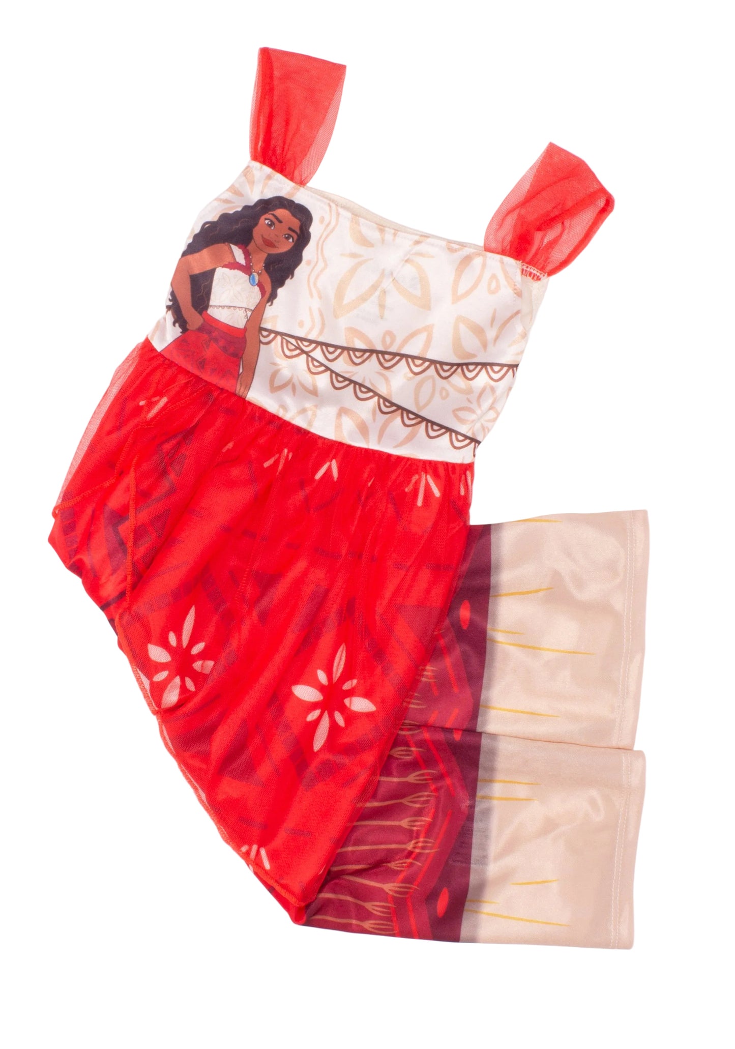 Disney Moana Toddler Girls Nightgown – Sleeveless Princess Sleep Dress with Layered Tulle Skirt