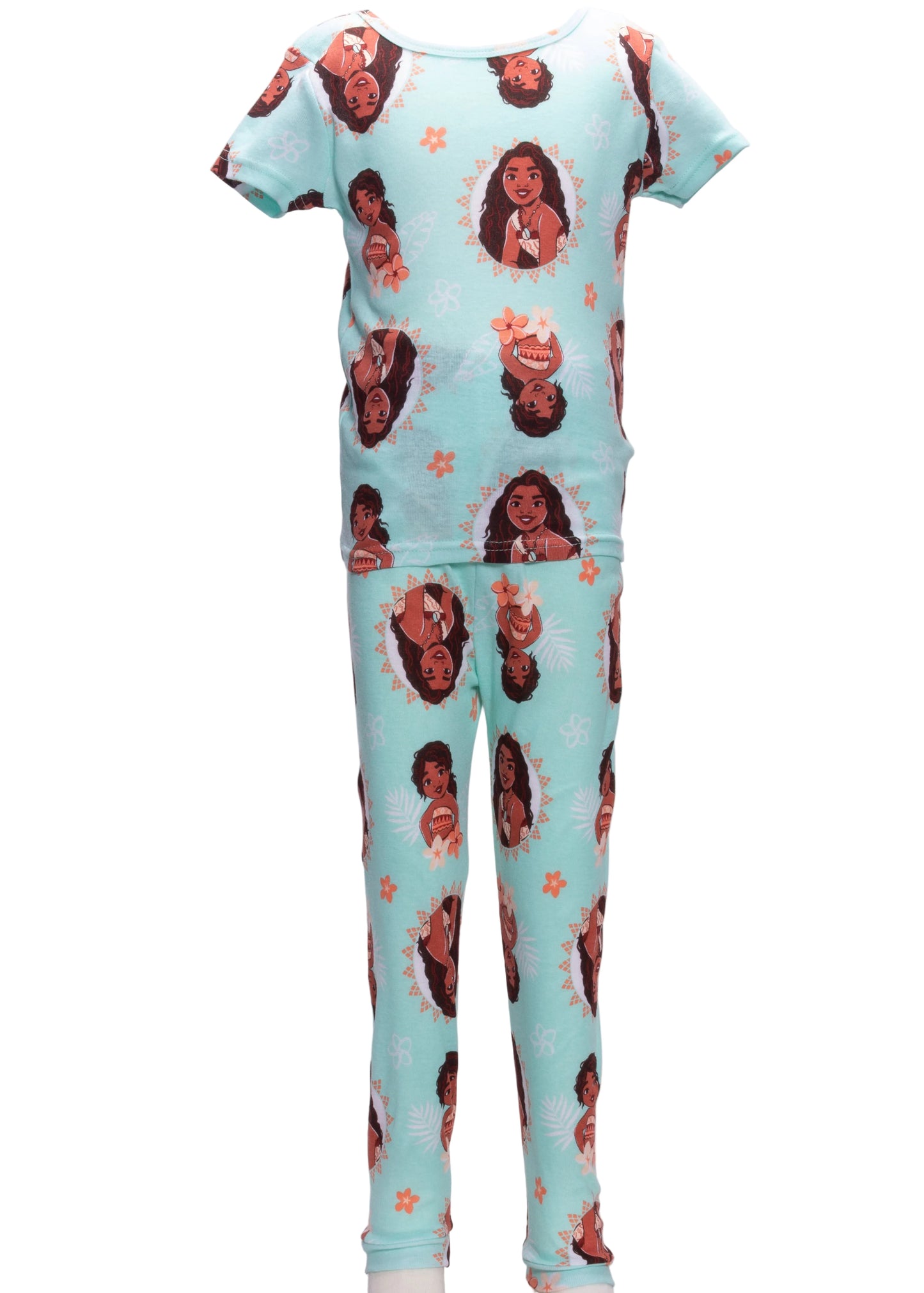 Disney Moana 2 Toddler Girls Ocean Sisters 4-Piece Pajama Set – Short Sleeve Tops, Shorts and Pants Sleepwear