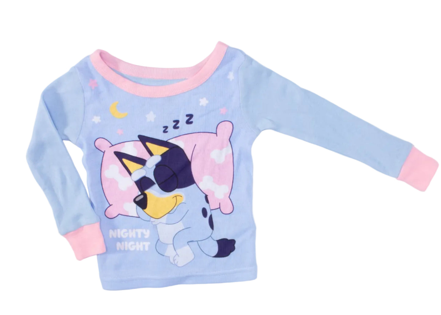 Bluey Toddler Girls 4-Piece Pajama Set Long Sleeve Tops and Pants Cotton Sleepwear