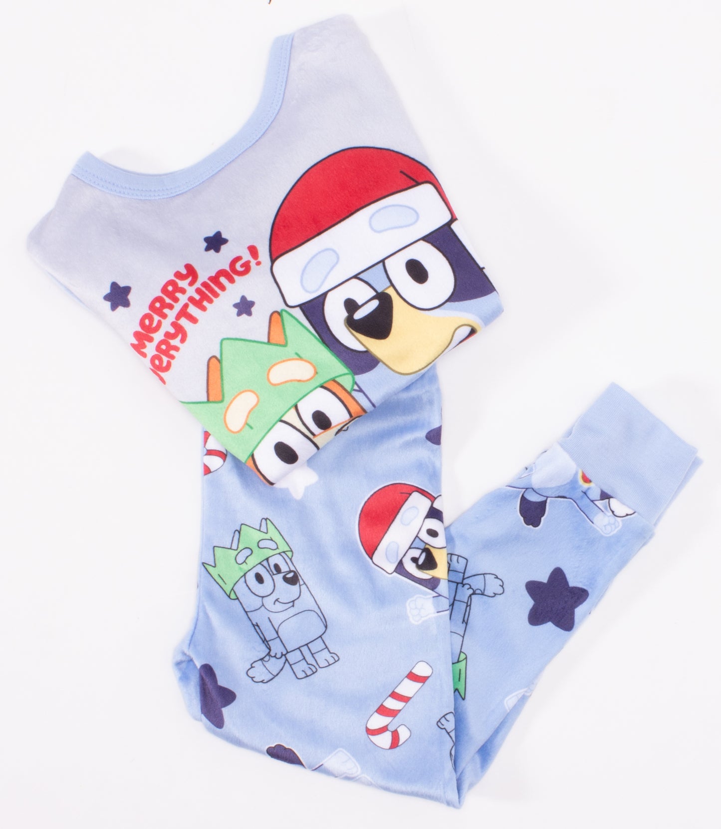 Bluey Toddler Boys Christmas 2-Piece Pajama Set – Long Sleeve Holiday Sleepwear with Printed Pants