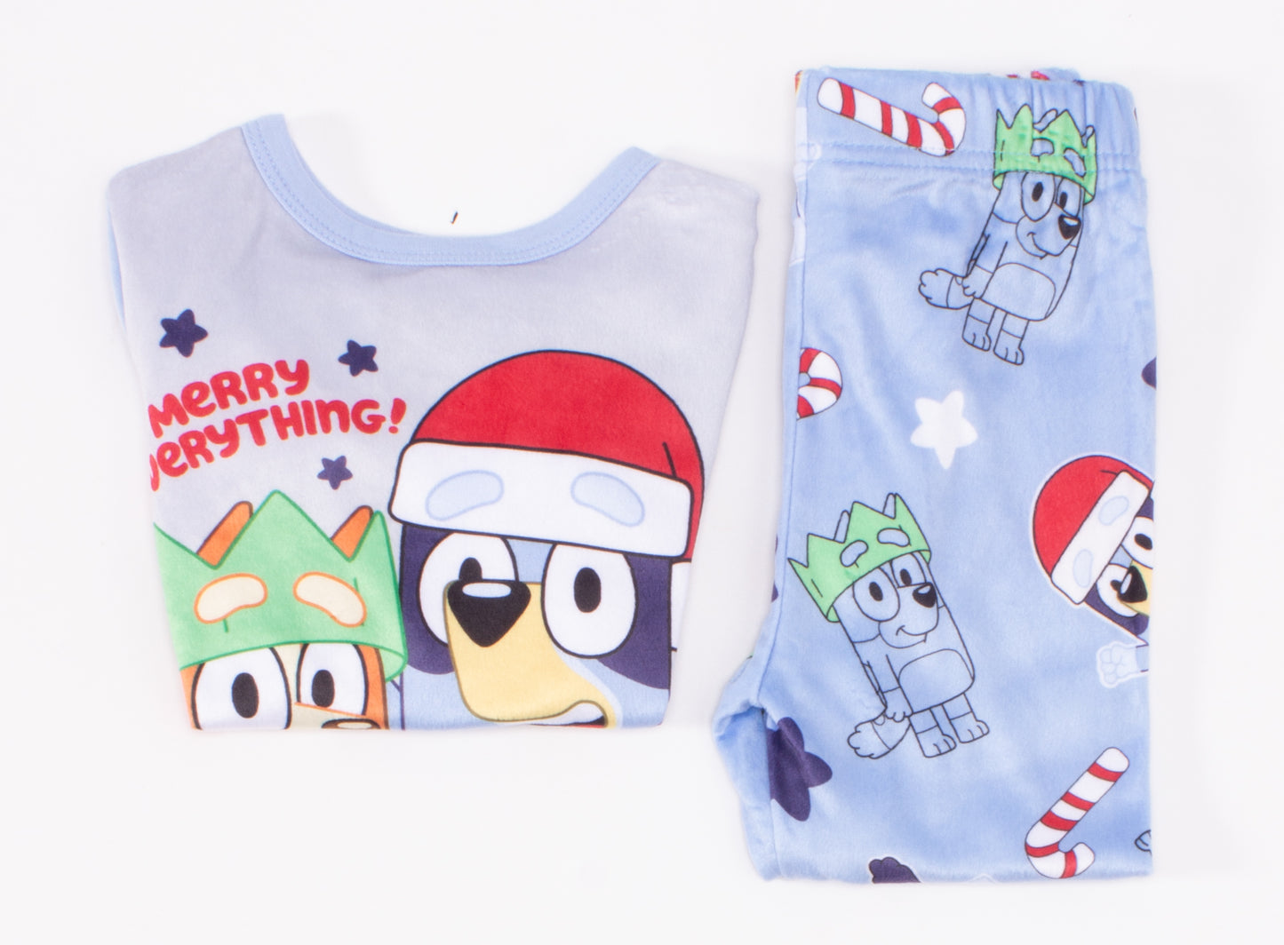 Bluey Toddler Boys Christmas 2-Piece Pajama Set – Long Sleeve Holiday Sleepwear with Printed Pants