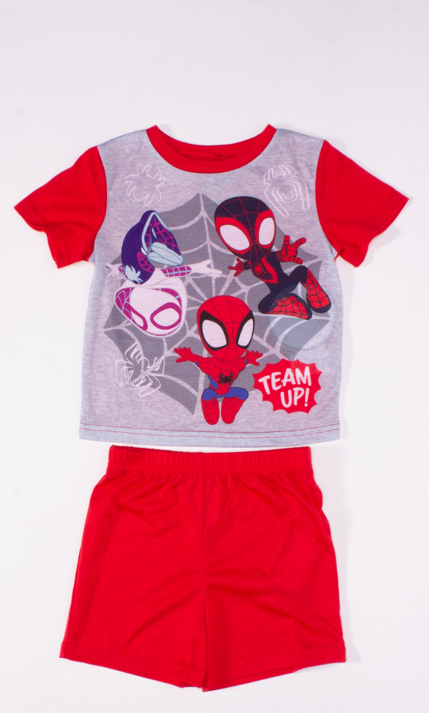 Spidey and His Amazing Friends 3-Piece Toddler Boys Pajama Set – Top, Pants, Shorts Sleepwear