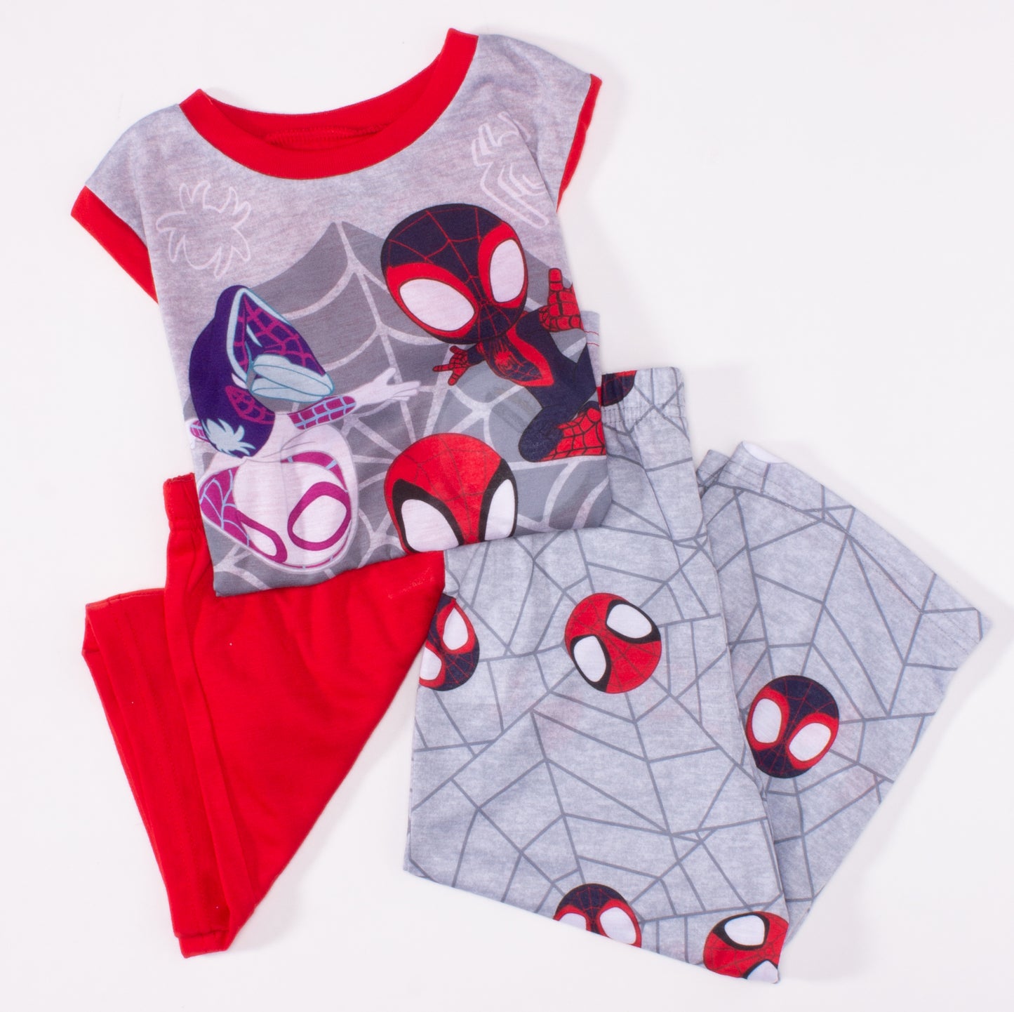 Spidey and His Amazing Friends 3-Piece Toddler Boys Pajama Set – Top, Pants, Shorts Sleepwear