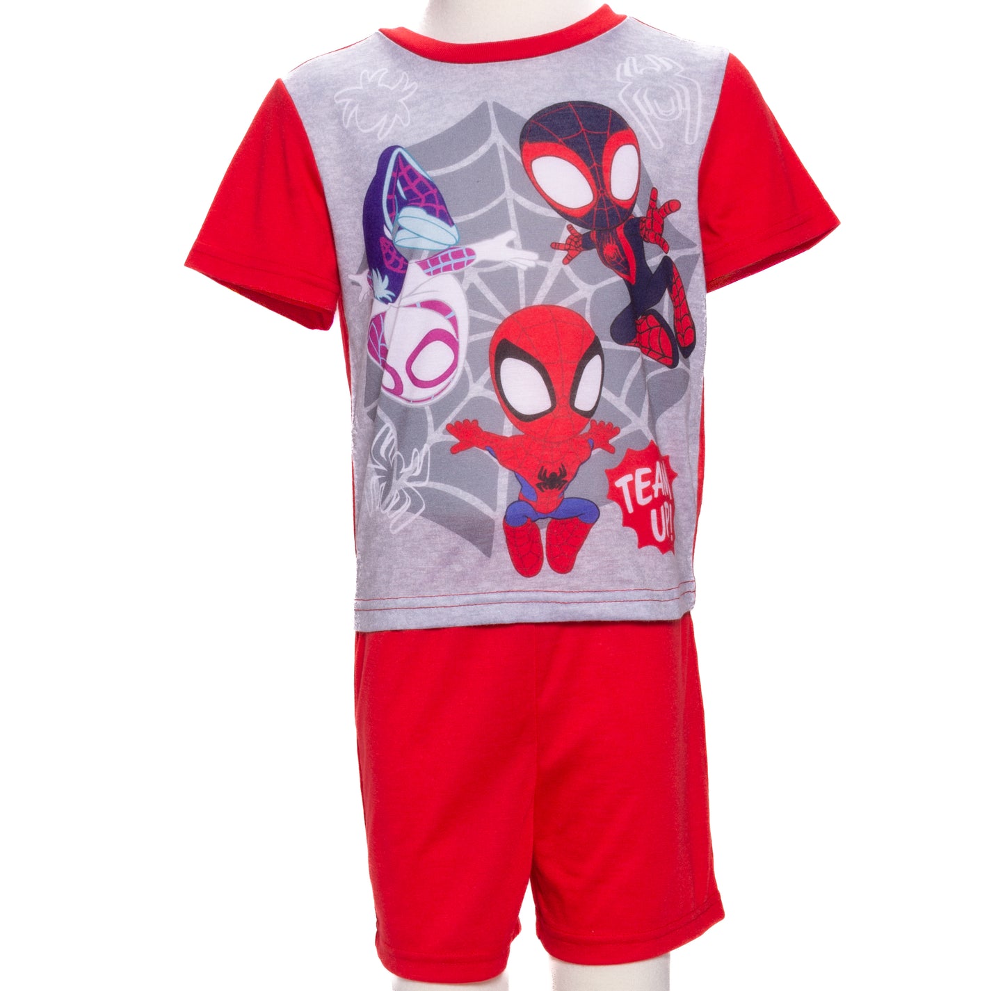 Spidey and His Amazing Friends 3-Piece Toddler Boys Pajama Set – Top, Pants, Shorts Sleepwear