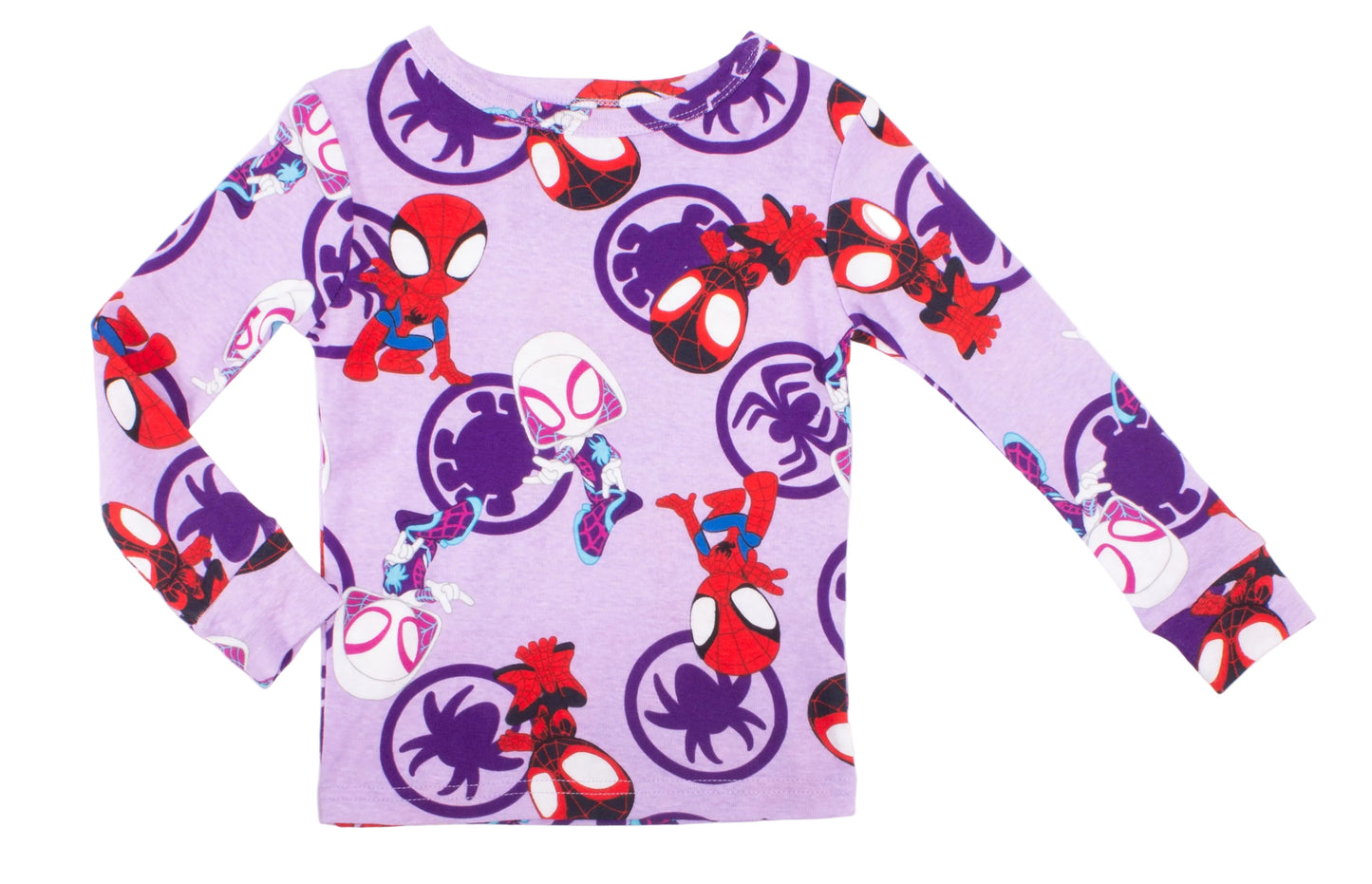 Marvel Spidey Girls 2-Piece Pajama Set – Long Sleeve Top and Pants Sleepwear