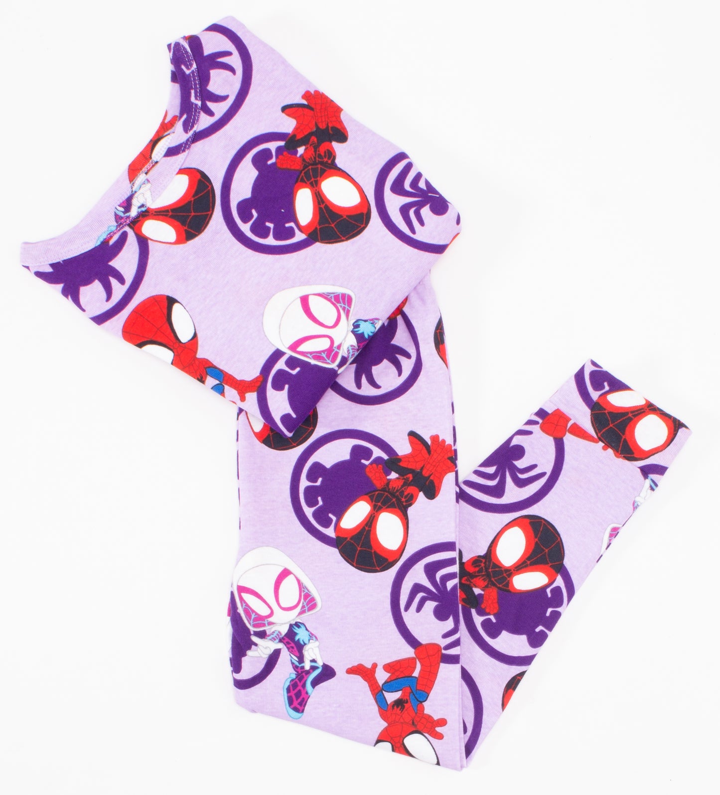 Marvel Spidey Girls 2-Piece Pajama Set – Long Sleeve Top and Pants Sleepwear