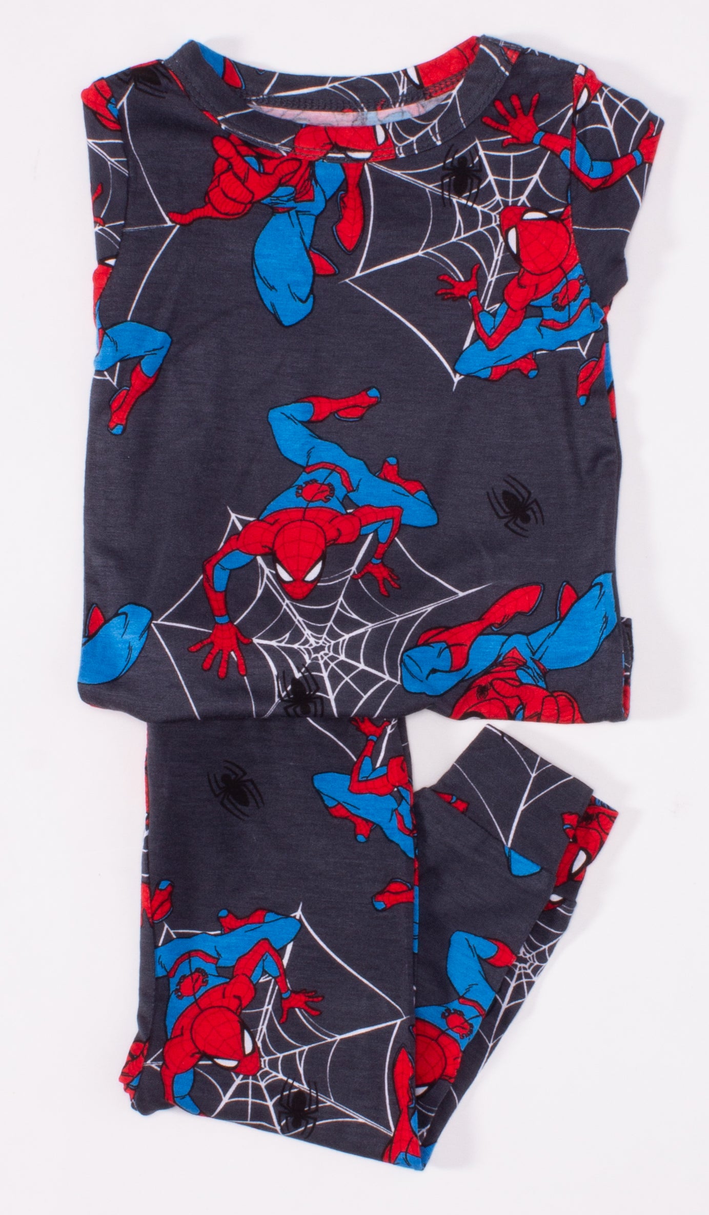 Marvel Spider-Man Boys 2-Piece Long Sleeve Pajama Set – Soft Top and Pants Sleepwear