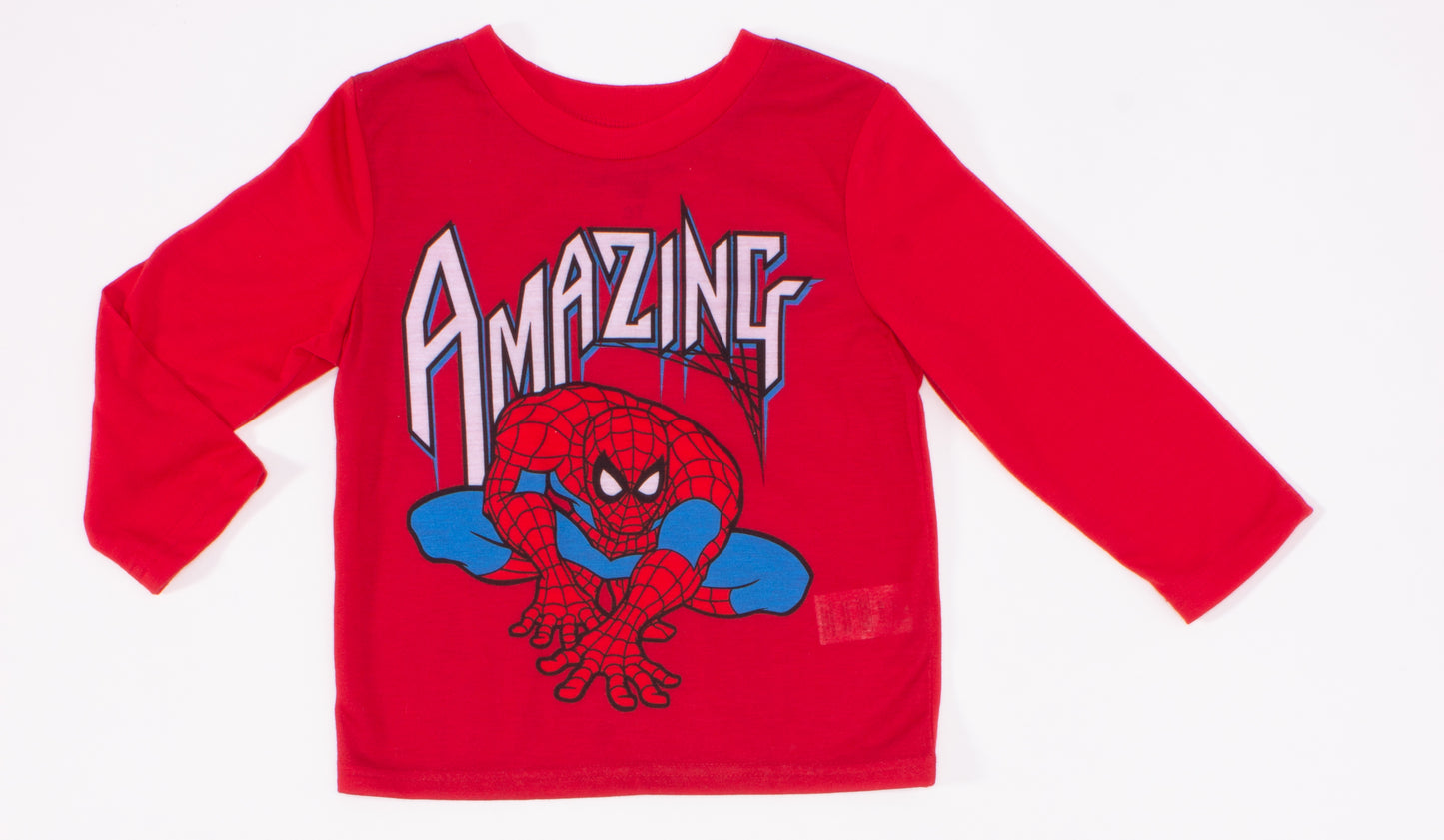 Amazing Spider-Man 2-Piece Toddler Boys Pajama Set – Long Sleeve Top and Pants Sleepwear