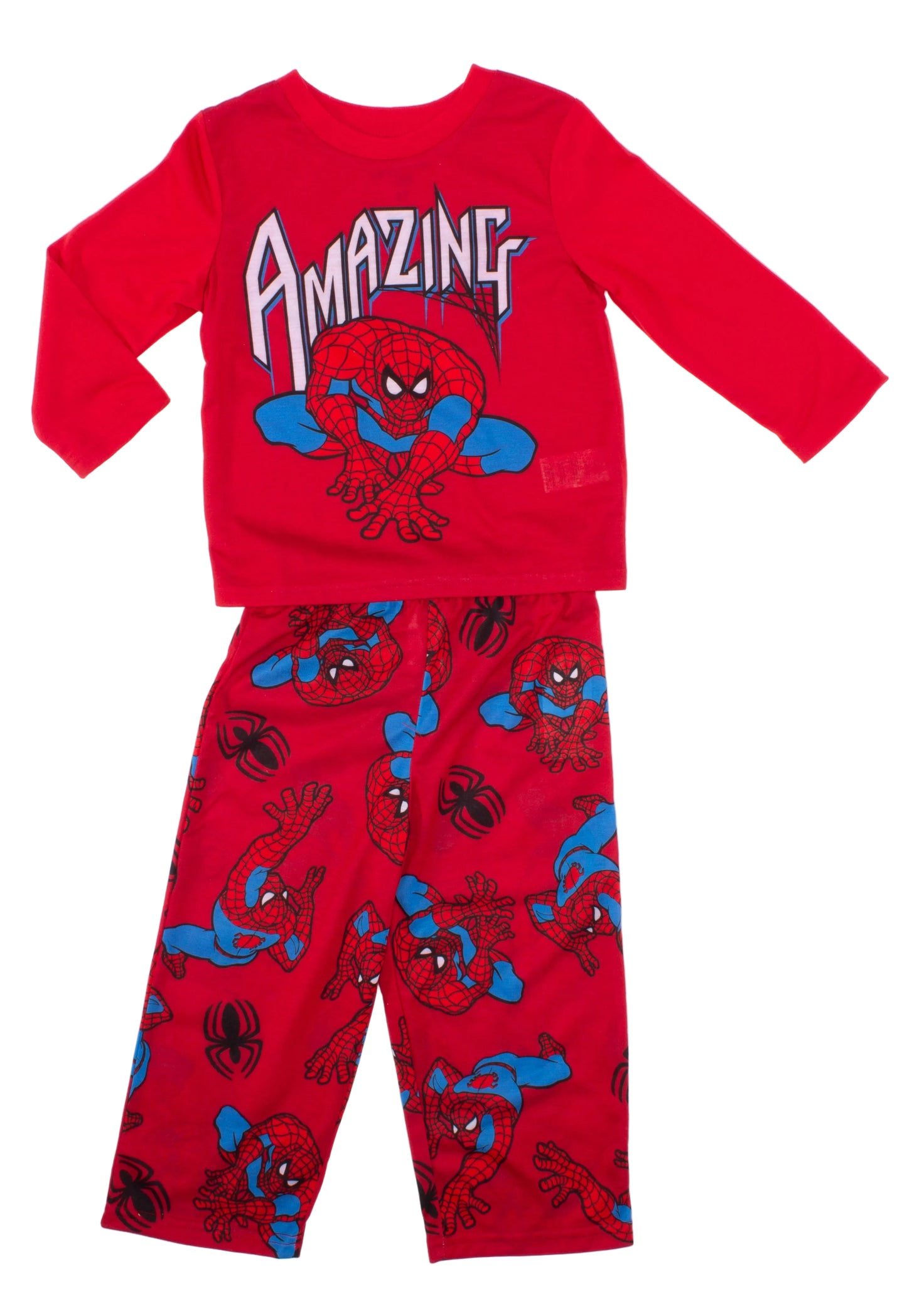 Amazing Spider-Man 2-Piece Toddler Boys Pajama Set – Long Sleeve Top and Pants Sleepwear