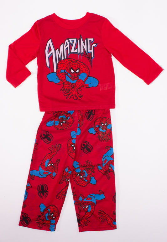 Amazing Spider-Man 2-Piece Toddler Boys Pajama Set – Long Sleeve Top and Pants Sleepwear