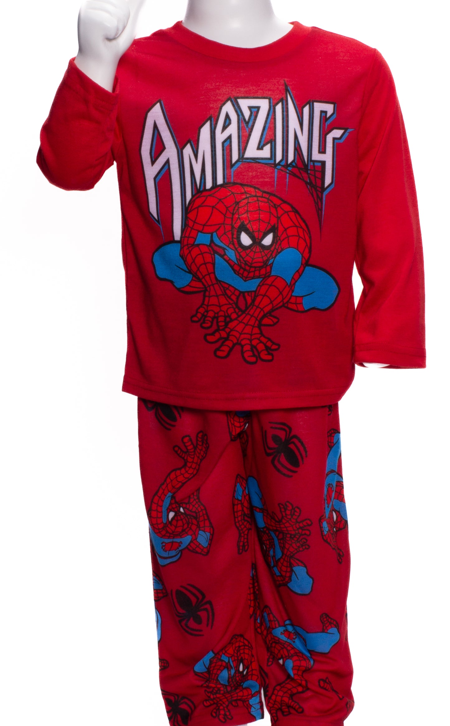 Amazing Spider-Man 2-Piece Toddler Boys Pajama Set – Long Sleeve Top and Pants Sleepwear