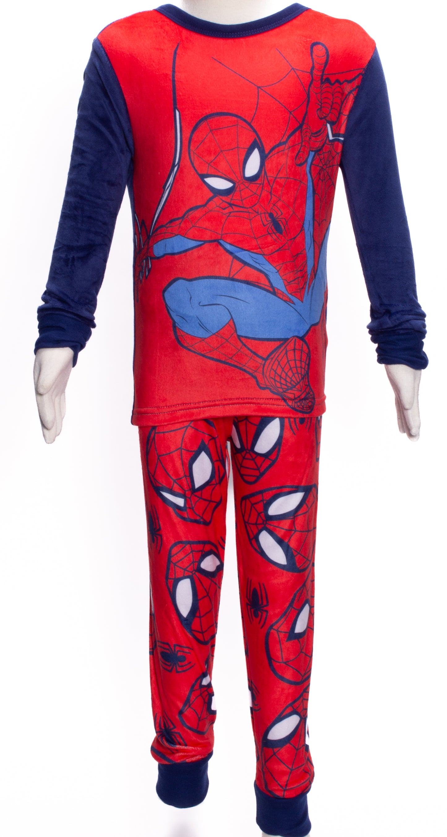 Marvel Spider-Man Boys 2-Piece Pajama Set – Long Sleeve Top and Pants Sleepwear