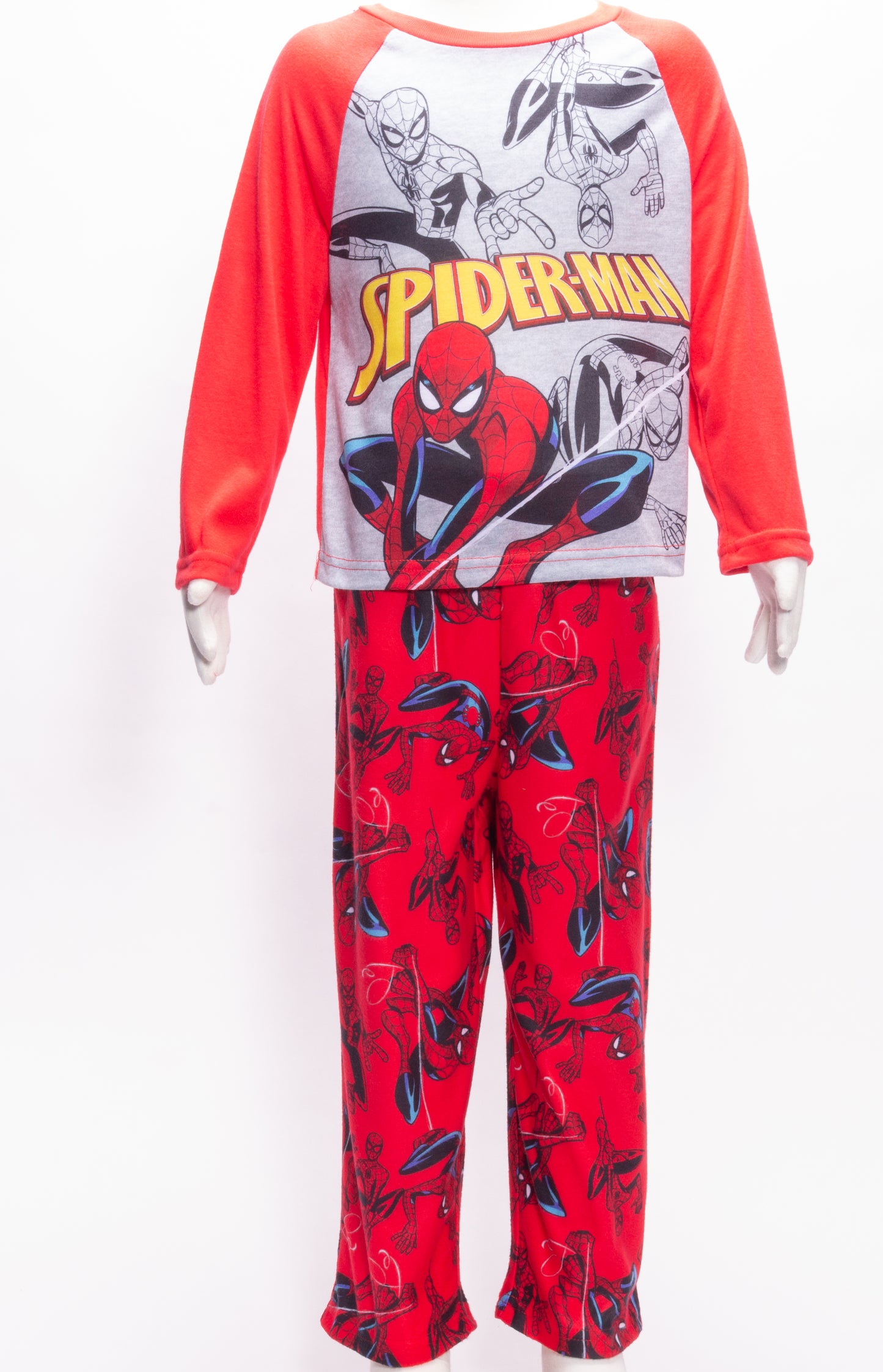 Marvel Spider-Man 2-Piece Pajama Set – Long Sleeve Raglan Top and Pants Sleepwear