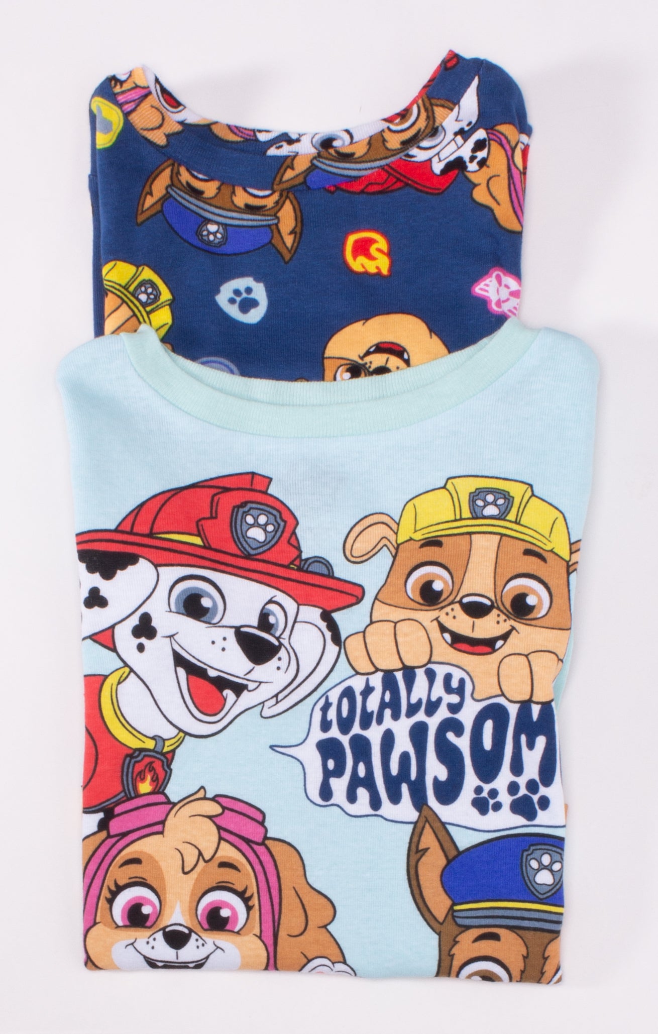 Paw Patrol Boys 4 Piece Pajama Set Long Sleeve Tops and Pants Toddler and Kids Character Sleepwear