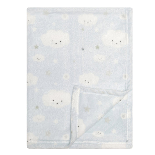 Large Ultra Soft Fleece Baby Blanket for Boys - Clouds