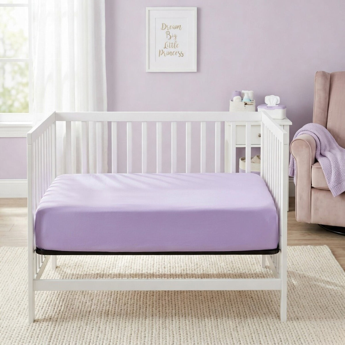 Princess/Lavender 2-Pack Fitted Crib Sheet