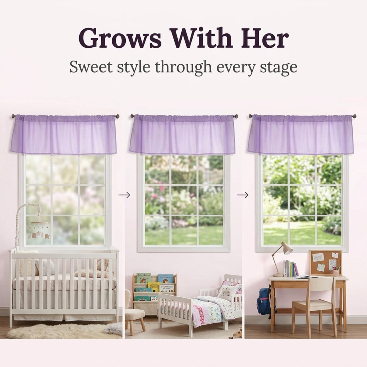 Purple Window Valance