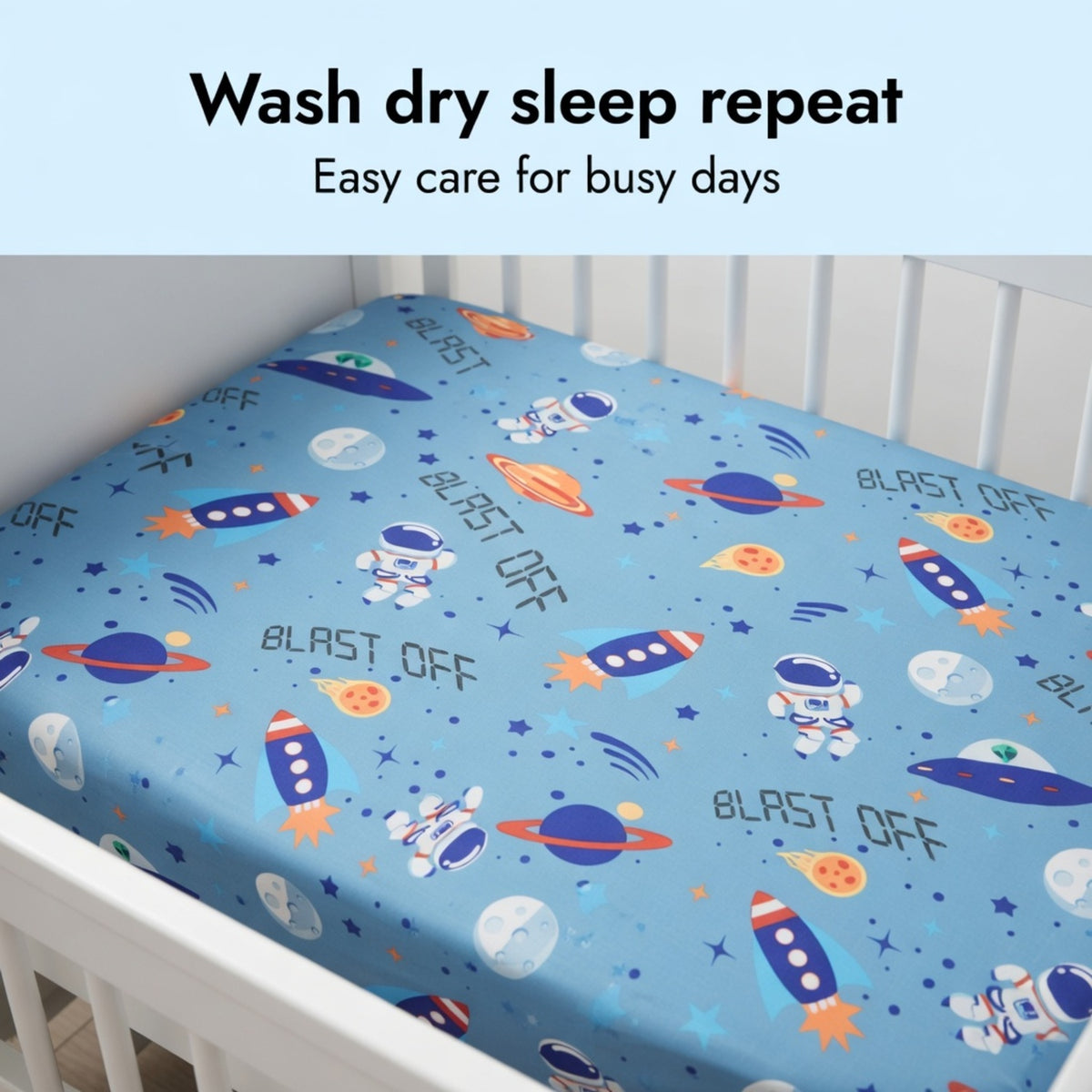 Outerspace Adventures Fitted Crib Sheet