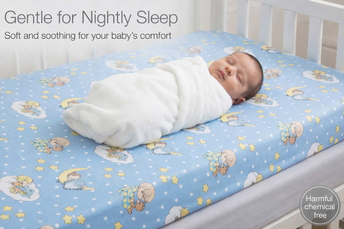 2 Pack Fitted Crib Sheets - Precious Moments Boys