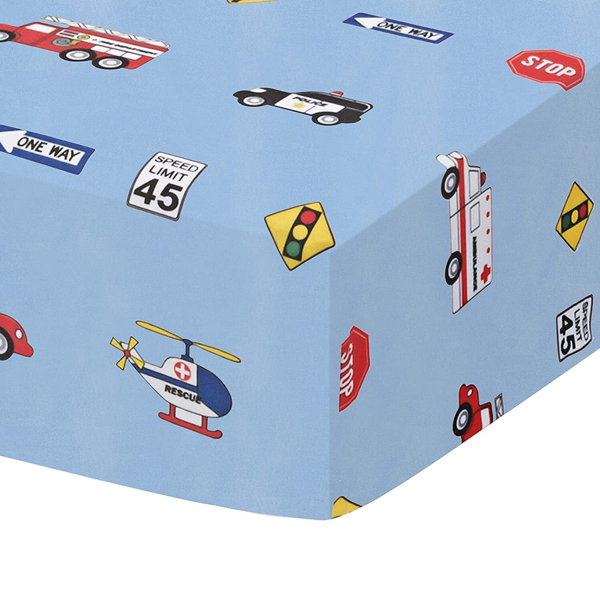 4 Piece Boys Crib Bedding Set - Little Rescuer