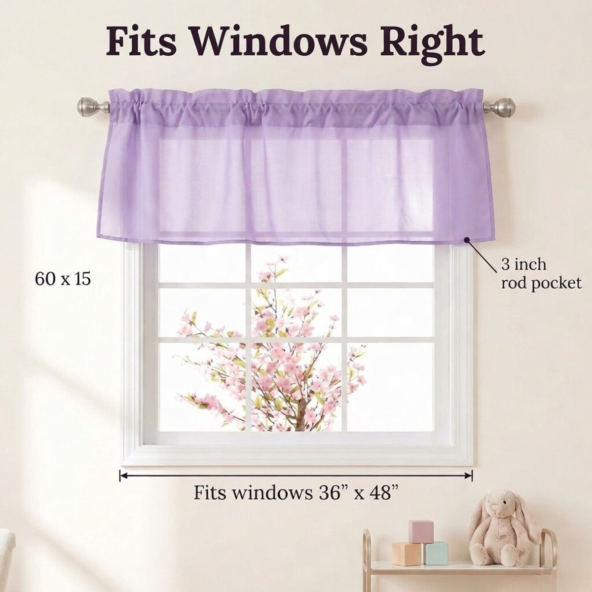 Purple Window Valance