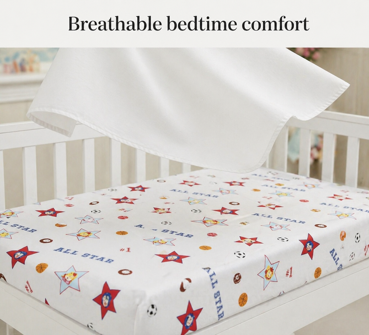 2 Pack Fitted Boys Crib Sheets - Jungle Sports/Blue