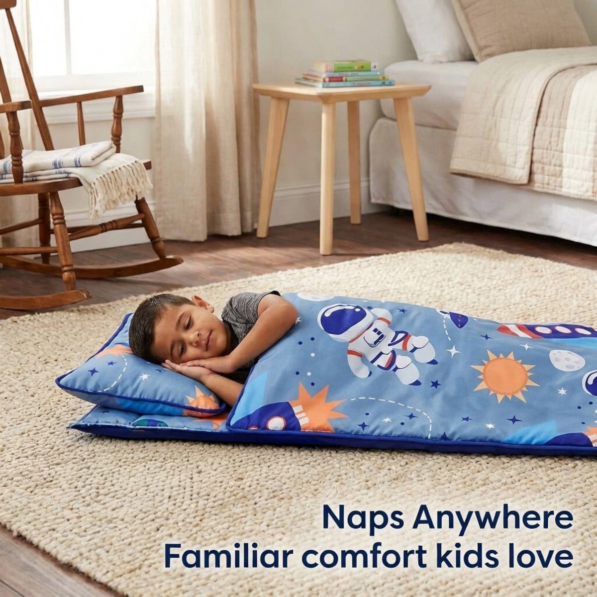 Outer Space Adventures Nap Mat with Pillow