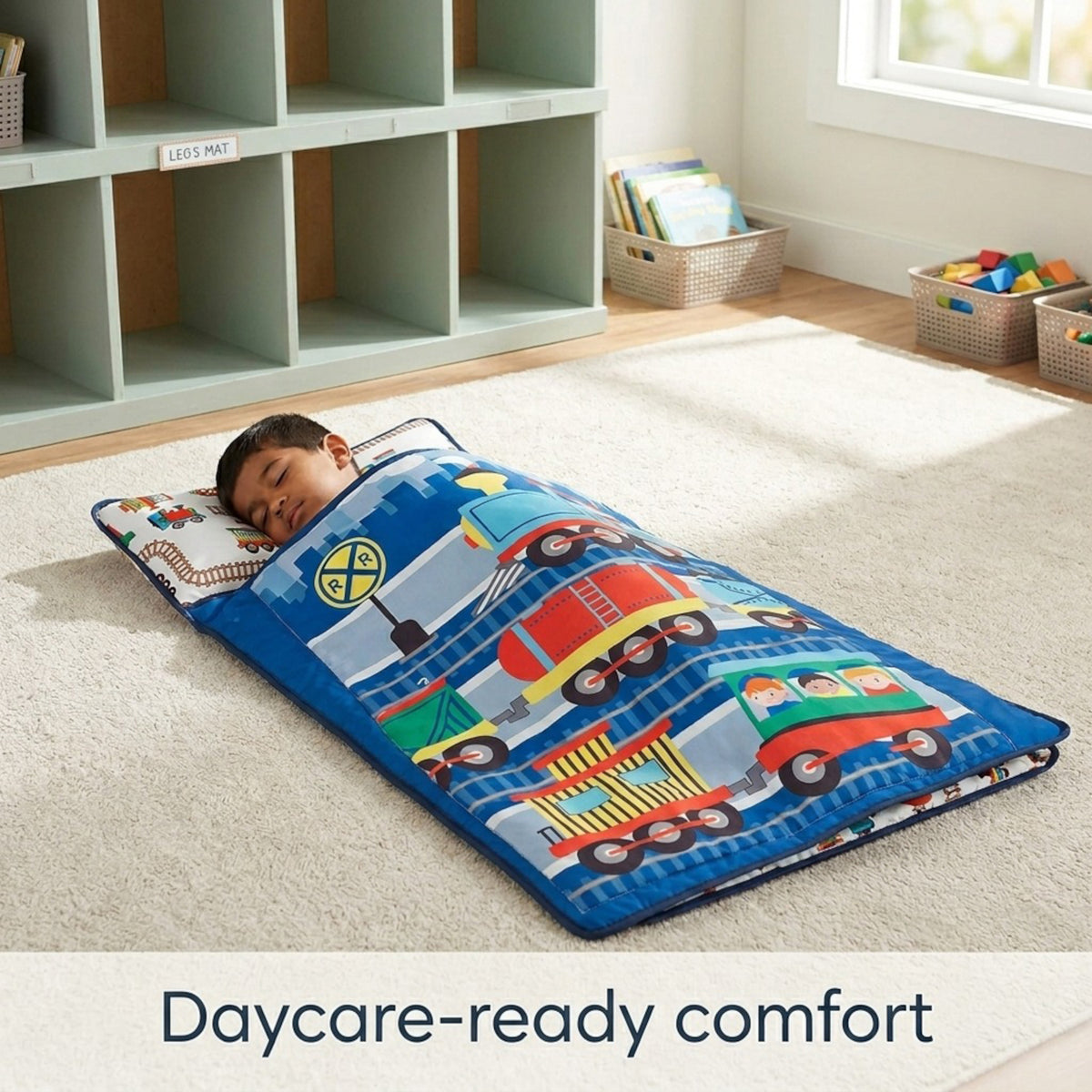 Choo Choo Train Toddler Nap Mat with Pillow