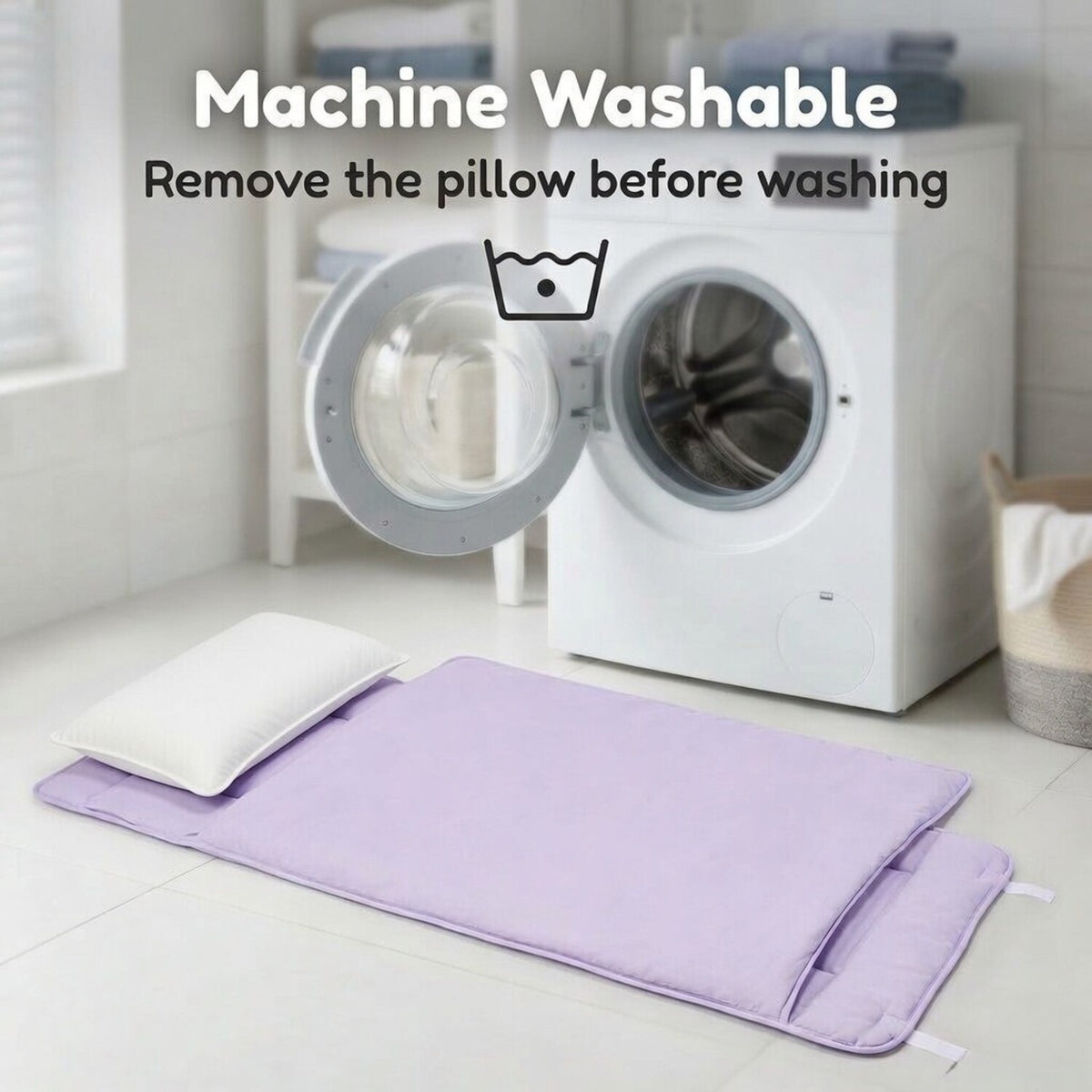 Lavender Nap Mat with Removable Pillow