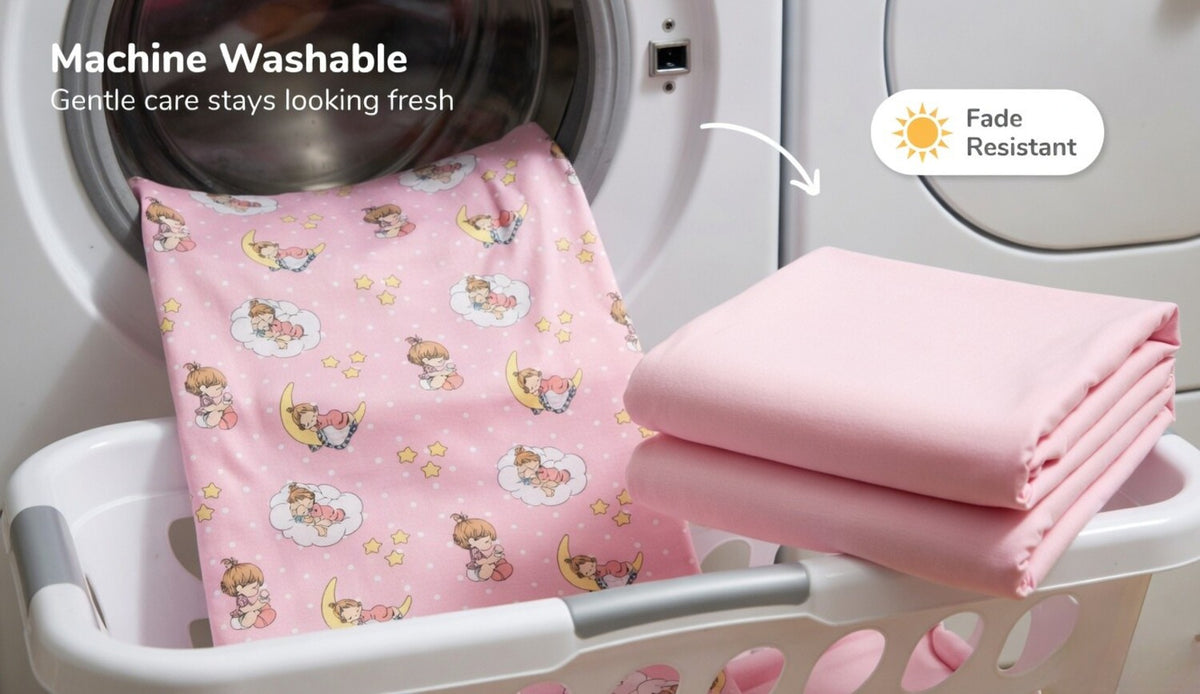 2 Pack Fitted Crib Sheets - Precious Moments Girls