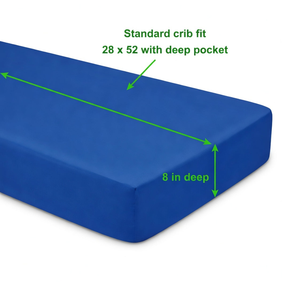 Royal Blue Fitted Crib Sheet