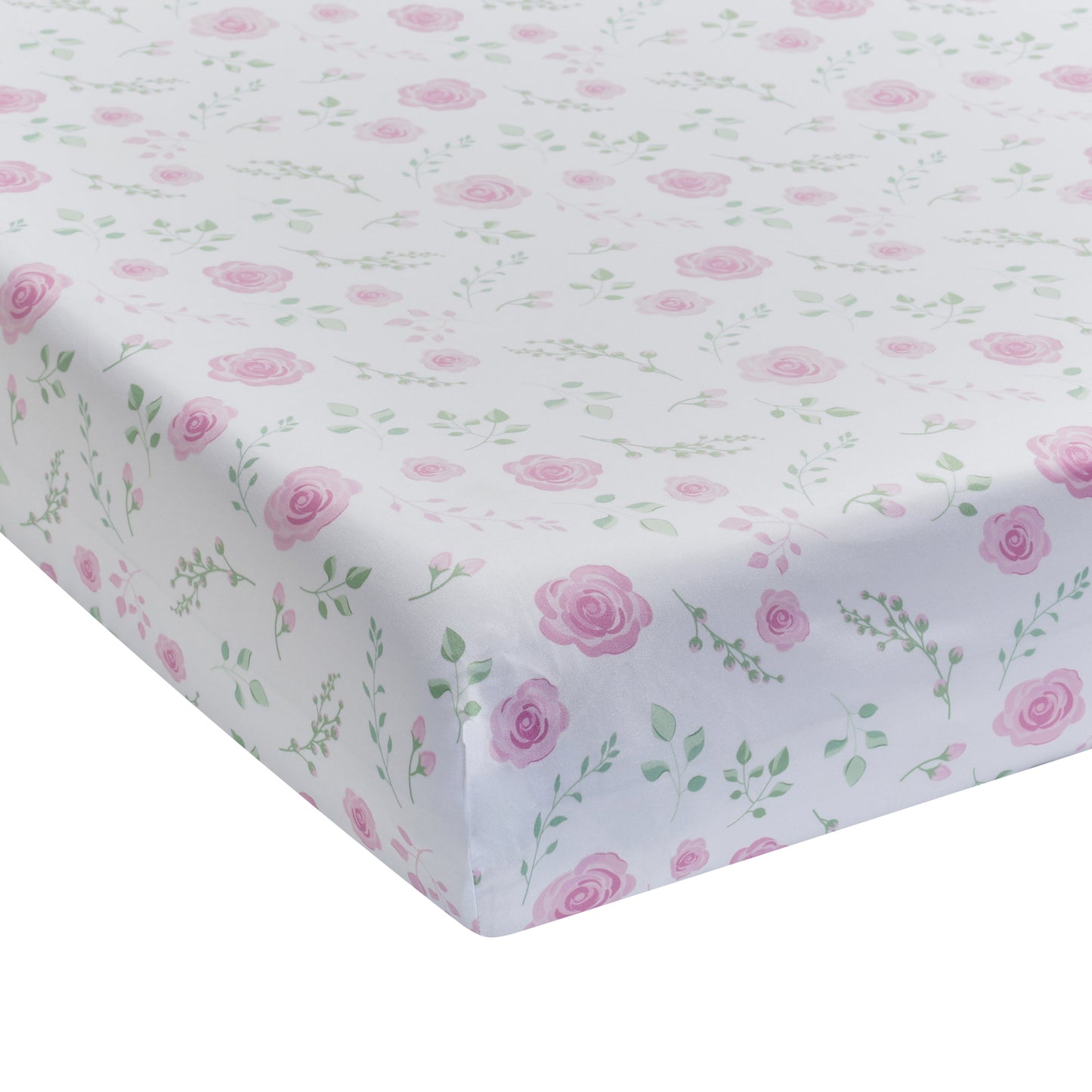 2 Pack Fitted Girls Crib Sheet - Floral/Rosebud